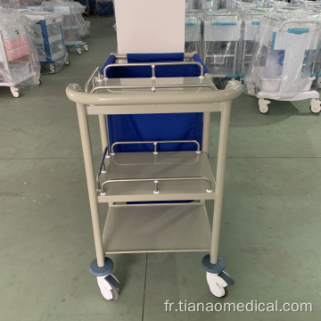 Chariot à linge multifonctionnel en acier pour hôpital